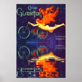 Poster Cycles Gladiator Reflection in Time French Cycling