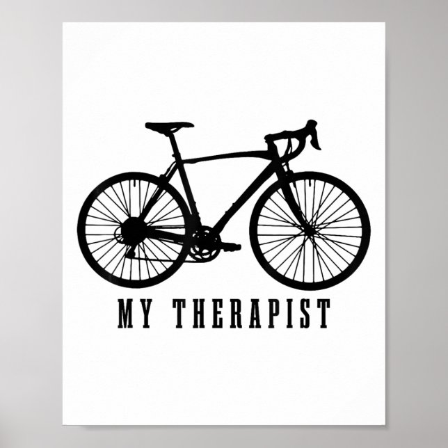 Poster Cycling My Therast Funny Road Bike  (Frente)