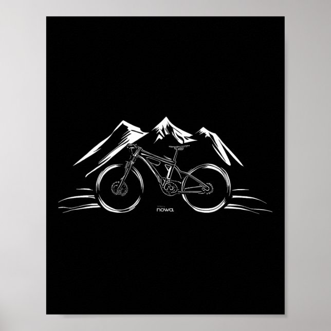 Poster Cycling Racing Bicycle Motivation Mountain Bike Cl (Frente)
