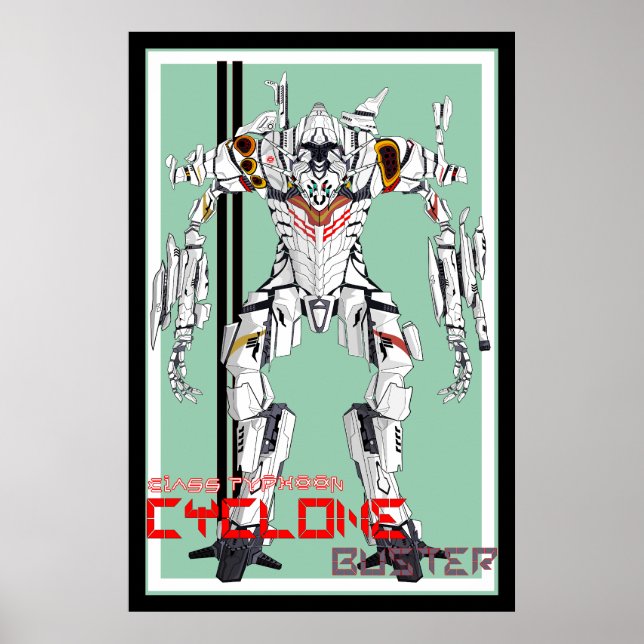 Poster Cyclone Mecha Robot (Frente)