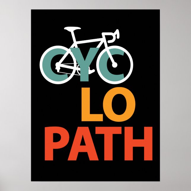 Poster Cyclopath Bicycle Funny Cycling (Frente)