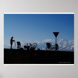 Poster Cyclotourisme ao Quirguizistão