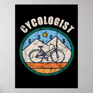 Poster Cycologist Funny Bicicleta Ciclografando Presente