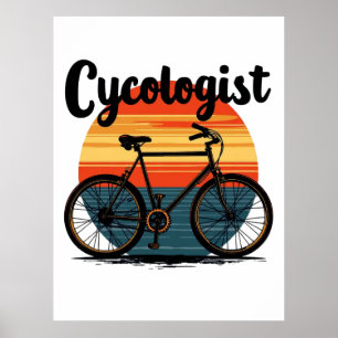Poster Cycologista: Energetic Biker Tee - for Cycling