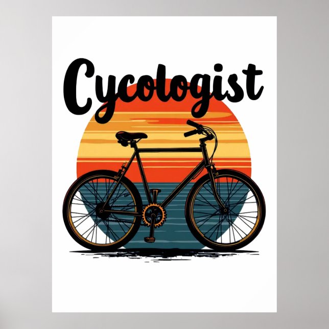 Poster Cycologista: Energetic Biker Tee - for Cycling (Frente)