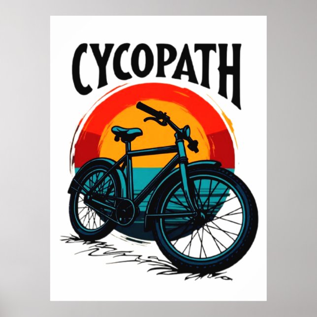 Poster Cycopath: Bike Energetica com Teto Gráfico do Sol (Frente)