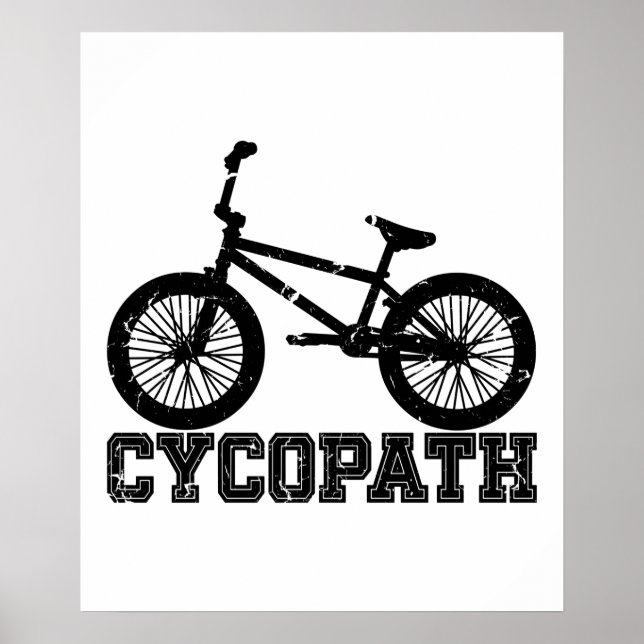 Poster Cycopath - Funny MTB Biker Cyclist Lover (Frente)