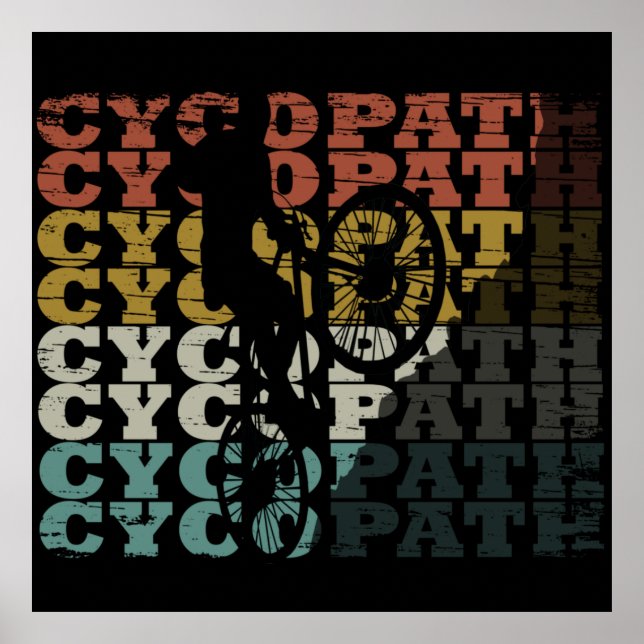 Poster cycopath off road biking dizendo (Frente)