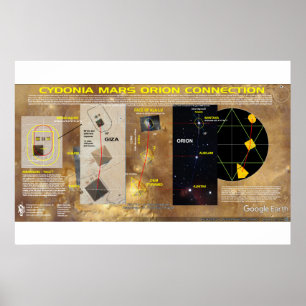 Poster Cydonia-Marte: Alinhamento de Orion