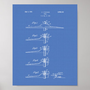 Poster Cymbal 1951 Patent Art Blueprint