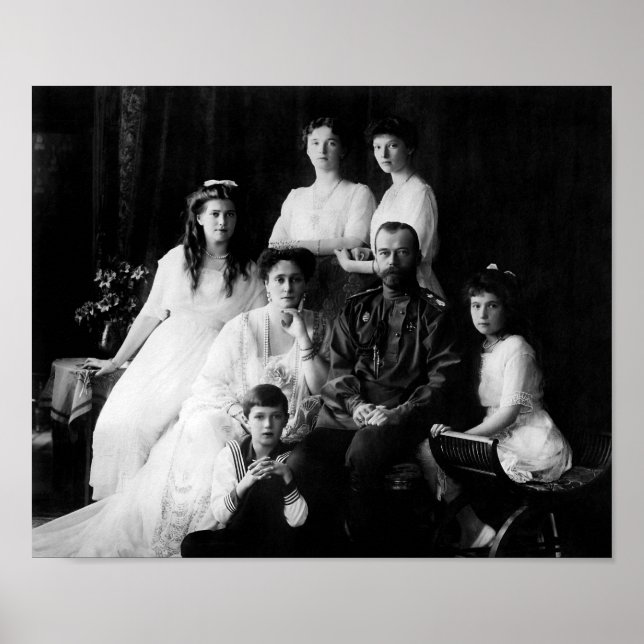 Poster czar Nicholas II e sua família - 1913 (Frente)