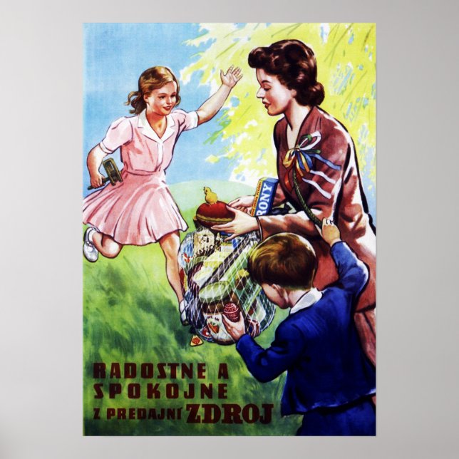 Poster CZECH ZDROJ Comida Company Joyfull e Contentated (Frente)