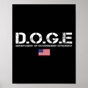 Poster D.o.g. e Departamento de Cães de Eficiência do Gov