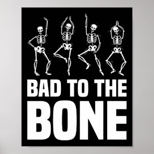 Poster D Para O Esqueleto Do Dia de as Bruxas engraçado Ó