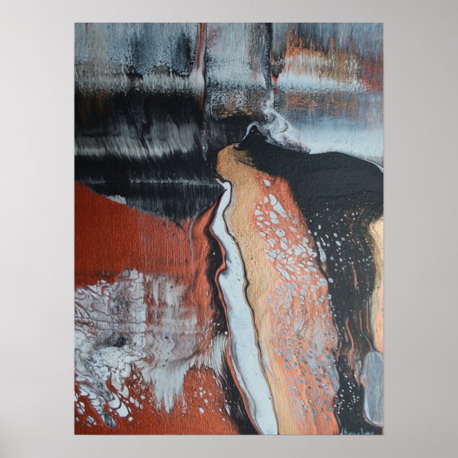 Poster d une peinture "Cascade1" de Valérie Bosche (Frente)