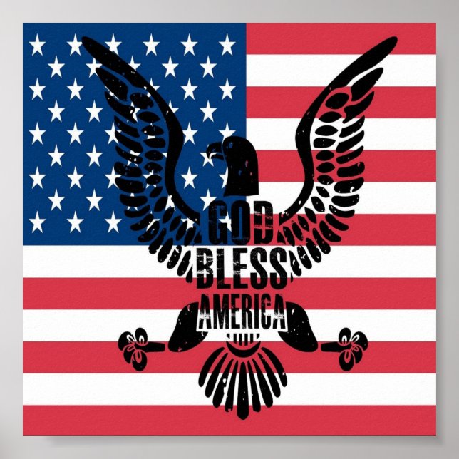 Poster da América deus abençoe (Frente)