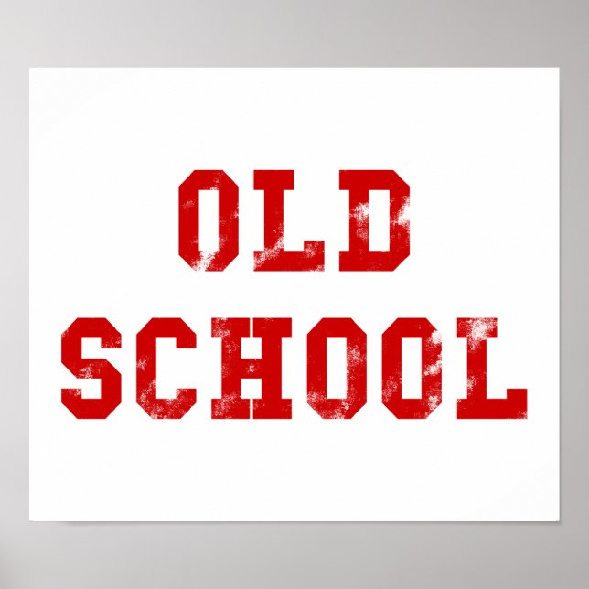 Poster da antiga escola | Presentes De Oldskool (Frente)