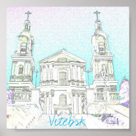 Poster da Arquitetura da Igreja de Vitebsk Belarus