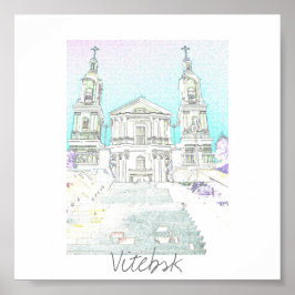 Poster da Arquitetura da Igreja de Vitebsk Belarus