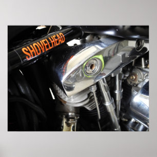 Poster da arte da motocicleta de Shovelhead da
