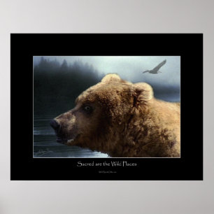 Poster da arte da região selvagem do URSO de URSO