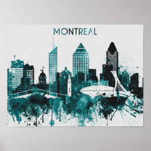Poster da arte da skyline de Montreal