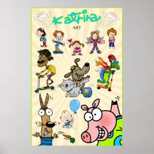 Poster da arte de Katrina grande