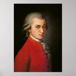 Poster da arte de Wolfgang Amadeus Mozart