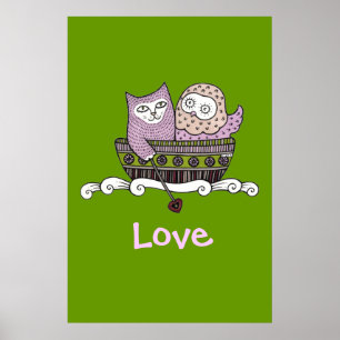 Poster da arte do amor do mel