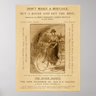 Poster da arte do anúncio das bicicletas de