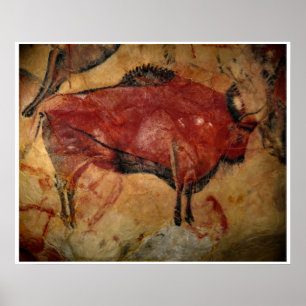Poster da arte do búfalo do bisonte de Altamira d