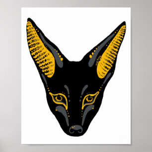Poster da arte do chacal de Anubis