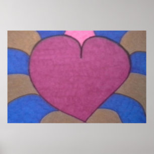Poster da arte do coração de sangramento