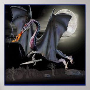 Poster da arte do dragão