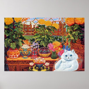 Poster da arte do gato do botânico de Louis Wain