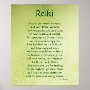 Poster da arte do poema de "Reiki"