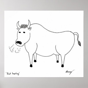 Poster da arte popular de Bull