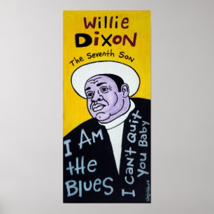 Poster da arte popular dos azuis de Willie Dixon