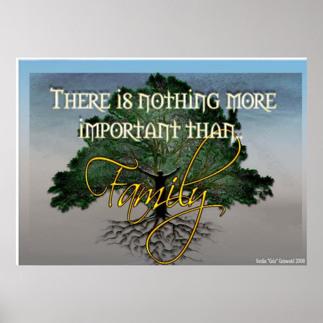 Poster da árvore da família de crescimento (Frente)