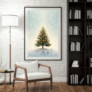 Poster da Árvore de Natal Luzes Piscando