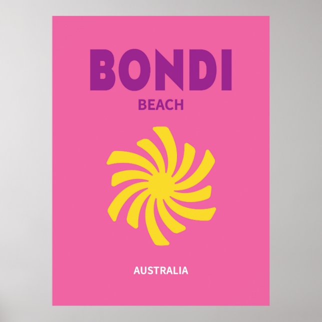 Poster da Austrália de Bondi Beach (Frente)