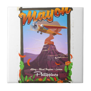 Poster da aventura de Filipinas do vulcão de Mayo