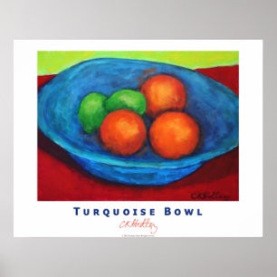 Poster da bacia de turquesa
