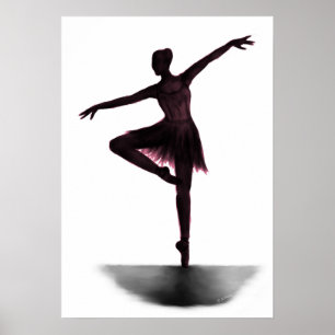 Poster da bailarina da "benevolência" - rosa