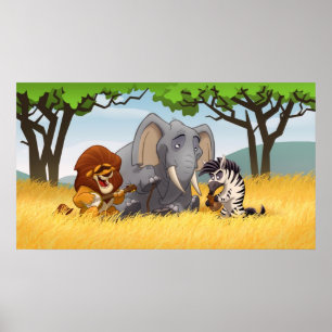 Poster da banda de jarro do safari