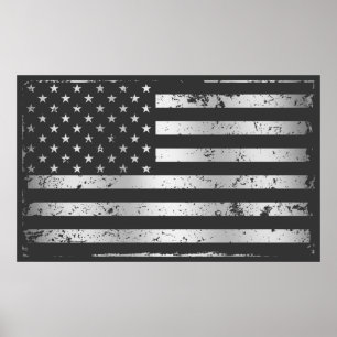 Poster da bandeira Americana II, em apuros