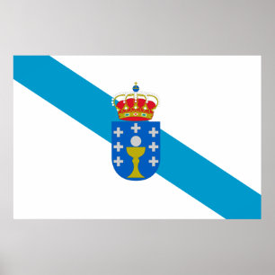 Poster da bandeira da Galiza