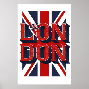 Poster da bandeira de Londres (24x36)