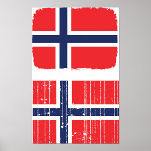 Poster da bandeira de Noruega