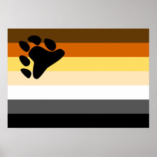 Poster da bandeira do orgulho do urso